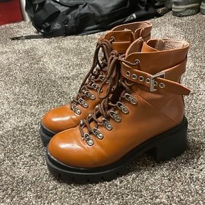 Jeffrey Campbell Czech boots in hard to find “camel” color